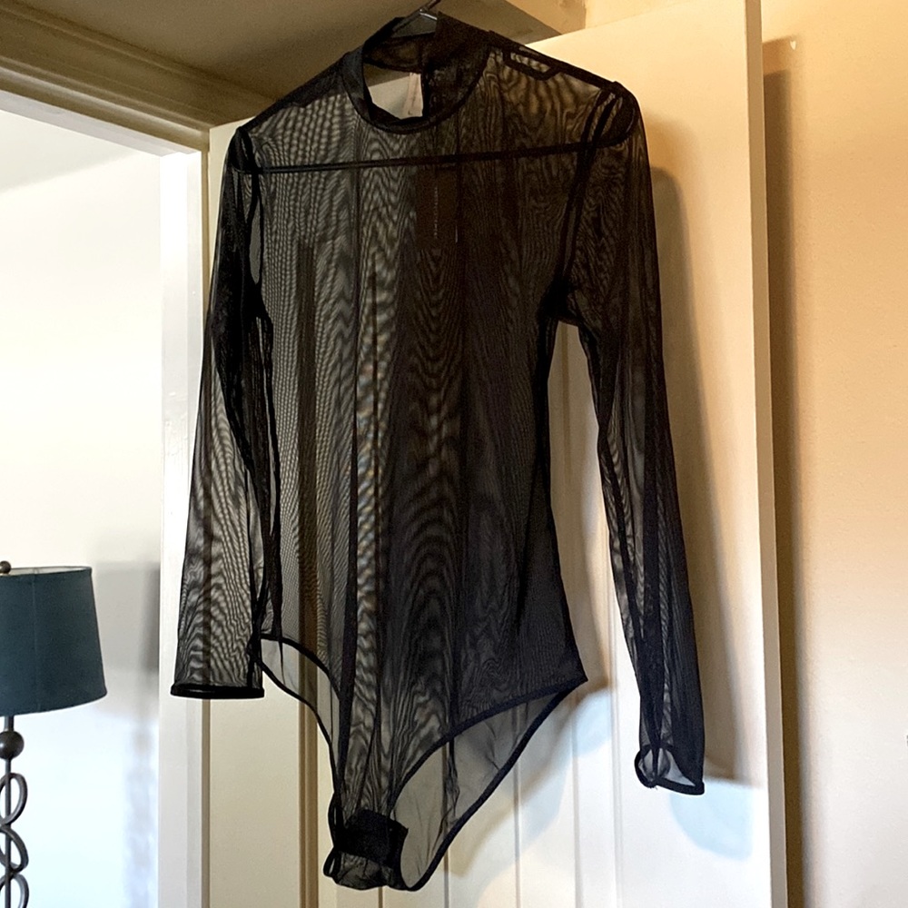 Understatement Undergarments mesh long sleeved bodysuit